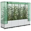 vidaXL Jardinière surélevée avec housse aspect rotin 160x40x138 cm