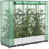 vidaXL Jardinière surélevée avec housse aspect rotin 120x40x123 cm