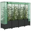 vidaXL Jardinière surélevée avec housse aspect rotin 160x40x138 cm