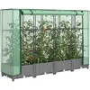 vidaXL Jardinière surélevée avec housse aspect rotin 160x40x123 cm
