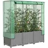 vidaXL Jardinière surélevée avec housse aspect rotin 120x40x138 cm