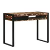 vidaXL Bureau multicolore 100x50x75 cm bois massif de récupération