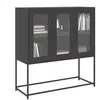 vidaXL Buffet noir 100,5x39x107 cm acier laminé à froid