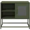 Vidaxl meuble tv vert olive 68x39x60,5 cm acier