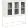 vidaXL Buffet blanc 100,5x39x107 cm acier laminé à froid