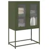 vidaXL Buffet Haut Vert Olive 68x39x107 cm Acier