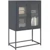 vidaXL Buffet Haut Anthracite 68x39x107 cm Acier