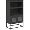 vidaXL Buffet Haut Noir 68x39x123 cm Acier