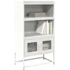 vidaXL Buffet Haut Blanc 68x39x123 cm Acier