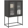 vidaXL Buffet Haut Noir 68x39x107 cm Acier