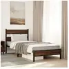 vidaXL Cadre de lit sans matelas chêne marron 75x190cm bois ingénierie