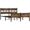vidaXL Cadre de lit sans matelas chêne fumé 140x190 cm bois ingénierie