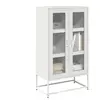Vidaxl buffet haut blanc 68x39x123 cm acier