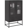 vidaXL Buffet Haut Noir 68x39x111,5 cm Acier