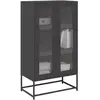Vidaxl buffet haut noir 68x39x123 cm acier