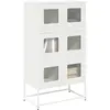 Vidaxl buffet haut blanc 68x39x123 cm acier