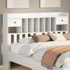 vidaXL Tête de lit avec rangement blanc 160 cm bois massif de pin