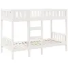vidaXL Lit superposé Blanc 90x190 cm Bois de pin massif