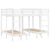 vidaXL Lit superposé triple blanc 140x200/70x140 cm bois de pin massif