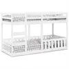 vidaXL Lit superposé Blanc 80x200 cm Bois de pin massif