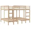 vidaXL Lit superposé triple 140x200/70x140 cm bois de pin massif