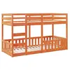 vidaXL Lit superposé cire marron 80x200 cm bois de pin massif