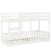vidaXL Lit superposé Blanc 90x190 cm Bois de pin massif
