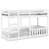 vidaXL Lit superposé Blanc 90x200 cm Bois de pin massif