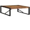 vidaXL Table basse multicolore 100x100x35 cm bois récupération massif