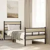 vidaXL Vidaxl Cadre De Lit En Métal Sans Matelas Chêne Sonoma 100x190 Cm
