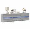 vidaXL Meuble TV mural avec LED sonoma gris 180x31x45 cm