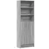 Vidaxl buffet haut led sonoma gris 69x32,5x200 cm bois d’ingénierie