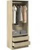 Vidaxl garde-robe chêne sonoma 80x50x200 cm bois d'ingénierie