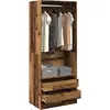 Vidaxl garde-robe vieux bois 80x50x200 cm bois d'ingénierie