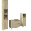 Ensemble de meubles de salle de bain 3 pcs chêne sonoma vidaXL