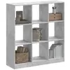 vidaXL Bibliothèque gris béton 102x32x108 cm bois d'ingénierie