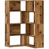 vidaXL Bibliothèque d'angle à 4 niveaux vieux bois bois d'ingénierie