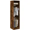 vidaXL Garde-robe chêne fumé 50x50x200 cm bois d'ingénierie