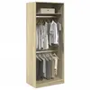 vidaXL Garde-robe chêne sonoma 80x50x200 cm bois d'ingénierie
