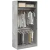 vidaXL Garde-robe Gris béton 100x50x200 cm Aggloméré