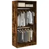 vidaXL Garde-robe chêne fumé 100x50x200 cm bois d'ingénierie