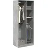 vidaXL Garde-robe gris béton 80x50x200 cm bois d'ingénierie