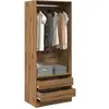 Vidaxl garde-robe chêne artisanal 80x50x200 cm bois d'ingénierie