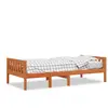 vidaXL Lit pour enfants sans matelas cire marron 75x190 cm pin massif