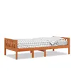 vidaXL Lit pour enfants sans matelas cire marron 80x200 cm pin massif
