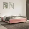 vidaXL Matelas de lit à ressorts ensachés rose 160x210x20 cm velours