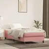 vidaXL Matelas de lit à ressorts ensachés rose 80x220x20 cm velours