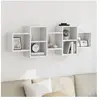 vidaXL Vidaxl Étagère Murale Blanc 129x18x42 Cm Bois D'ingénierie