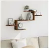 vidaXL Étagère murale chêne fumé 104x15x49 cm bois d'ingénierie