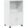 vidaXL Armoire à roulettes blanc 55x40x91 cm bois d’ingénierie
